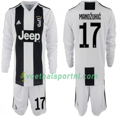 Juventus Mario Mandzukic 17 Kind Thuis Tenue 2018-19 L/S Juventus Mario Mandzukic 17 Kind Thuis Tenue 2018-19 L/S